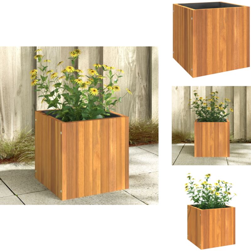 Vidaxl - Jardinière 35x35x35 cm bois massif d'acacia - Jardiniered'intérieur - Jardinière Extérieure - Pot De Fleurs En Bois - Acacia Massif