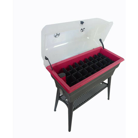 Jardinière 40L à pieds amovibles Calipso Combi - Cerise