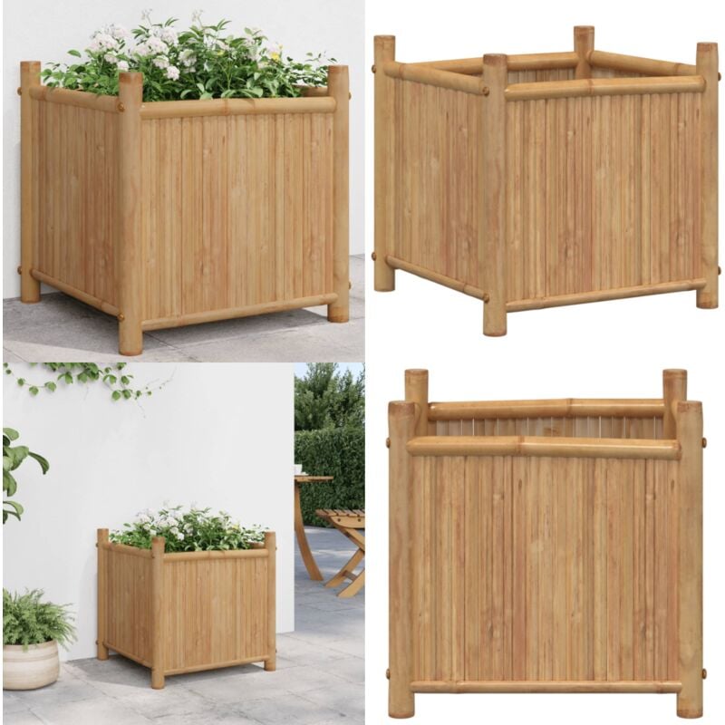 Vidaxl - Jardinière 40x40x40 cm bambou - Jardinier - Pot De Fleurs - Plante - Extérieur - Balcon - Home & Living