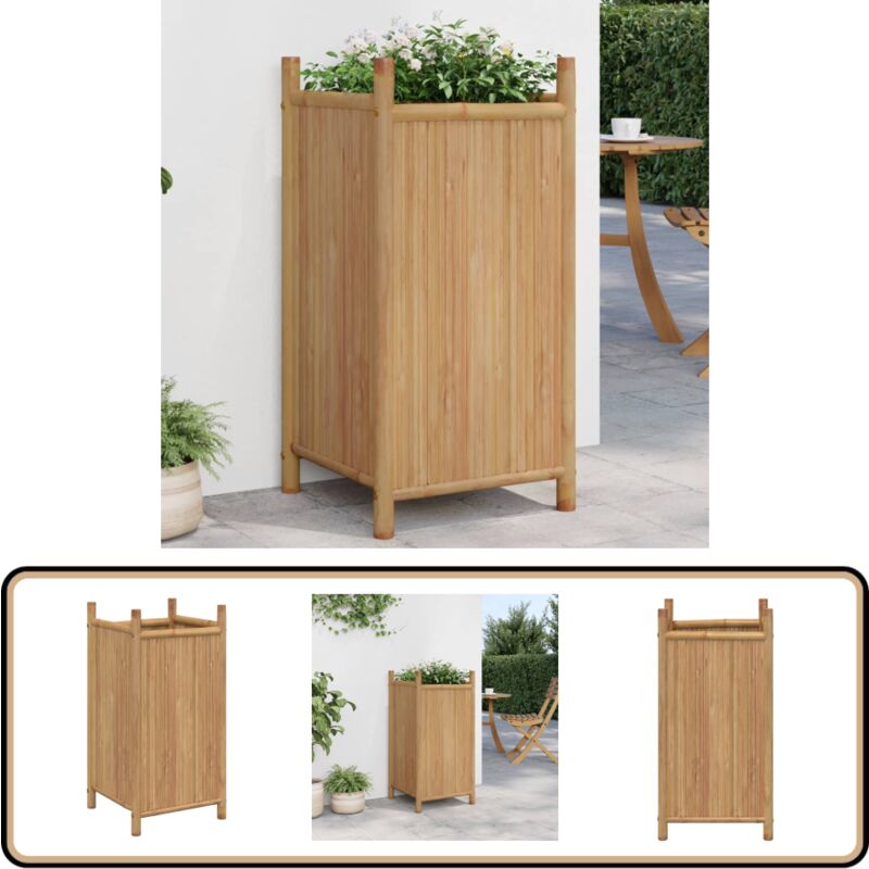 Vidaxl - Jardinière 40x40x80 cm bambou - Jardinier - Pot De Fleurs - Bac à Fleurs - Bambous - Déco Extérieur