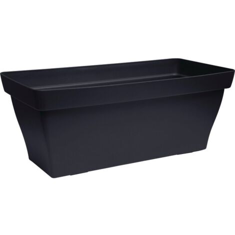 Jardinière 50cm en gris – Largeur 28.5cm – Pour espaces extérieurs – Conception moderne et élégante