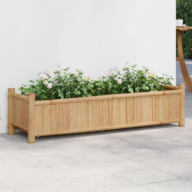 Vidaxl - Jardinière 100x30x25 cm bambou