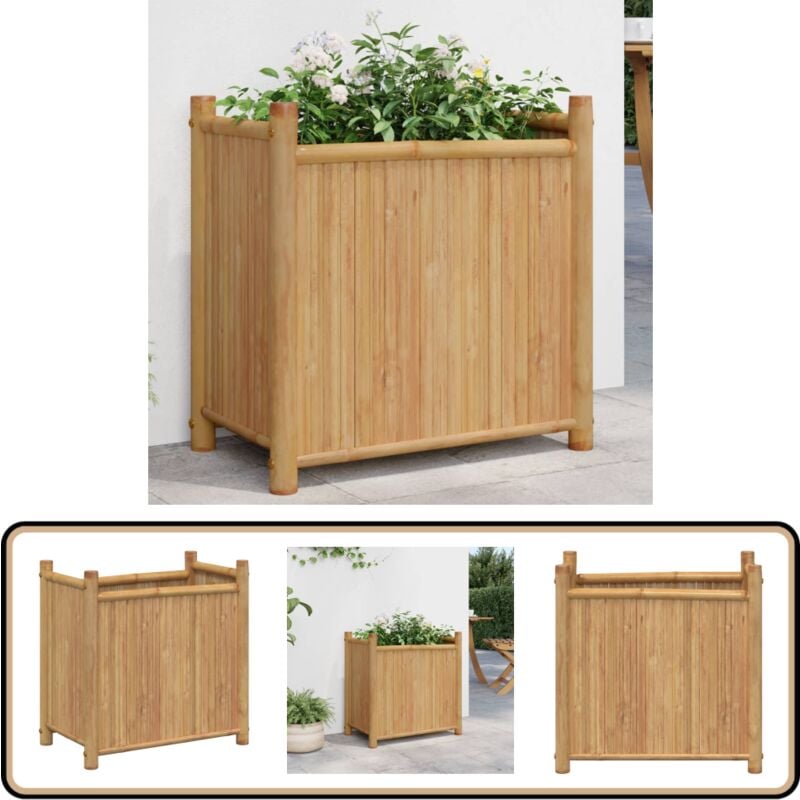 Vidaxl - Jardinière 50x30x50 cm bambou - Jardinier - Pot De Fleurs - Bac à Fleurs - Bambous - Déco Extérieur