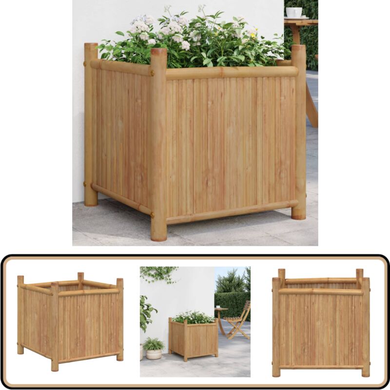 Vidaxl - Jardinière 50x50x50 cm bambou - Jardinier - Pot De Fleurs - Bac à Fleurs - Bambout - Déco Extérieur