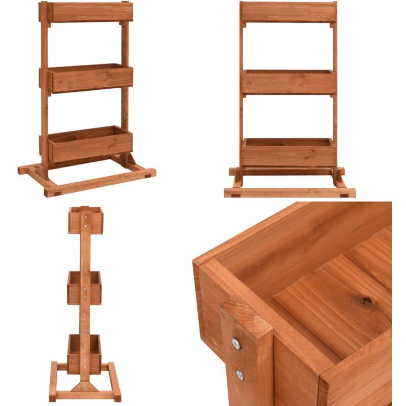 Vidaxl - Jardinière 52x30x78 cm Bois de sapin - Jardinier - Rangement Plante - Support Plante - Étagère Plante - Décoration Extérieur - Home & Living