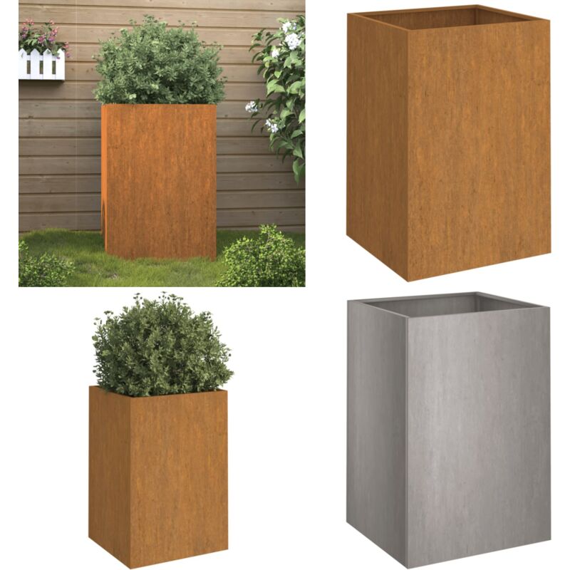 Vidaxl - Jardinière 52x48x75 cm acier corten - Jardinier - Bac à Fleurs - Pot De Fleurs Extérieur - Acier Corten - Déco Jardin - Home & Living