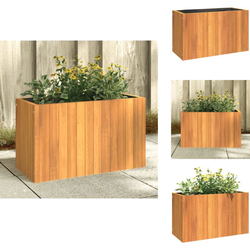 Vidaxl - Jardinière 59x27,5x35 cm bois massif d'acacia - Jardiniered'intérieur - Jardinière Extérieure - Pot De Fleurs En Bois - Acacia Massif