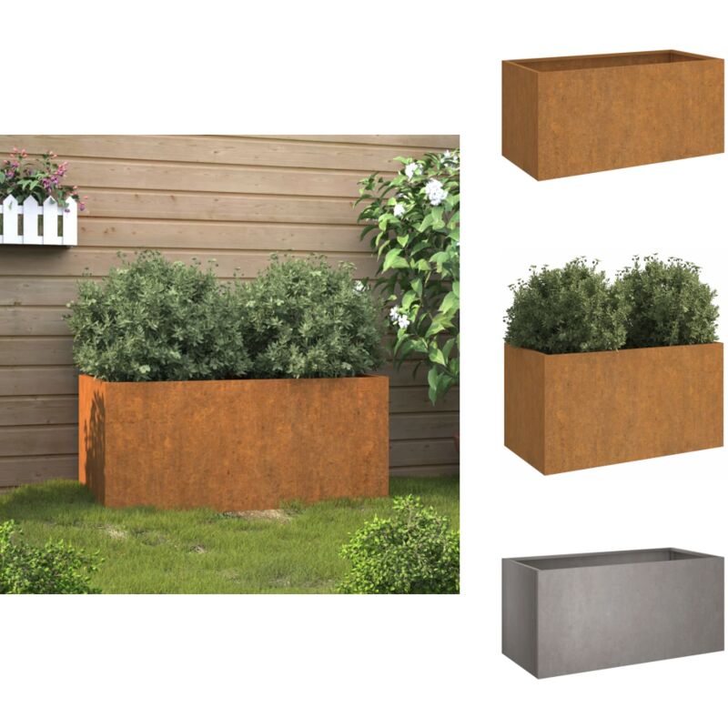 Vidaxl - Jardinière 62x30x29 cm acier corten - Jardinier - Pot De Fleurs - Bac à Fleurs - Acier Corten - Déco Extérieur