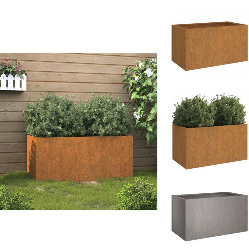 Vidaxl - Jardinière 62x40x39 cm acier corten - Jardinier - Pot De Fleurs - Plante - Extérieur - Balcon