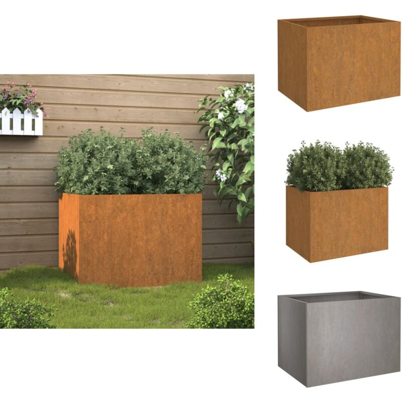 Vidaxl - Jardinière 62x47x46 cm acier corten - Jardinier - Pot De Fleurs Extérieur - Acier Corten - Bac à Fleurs - Déco Jardin