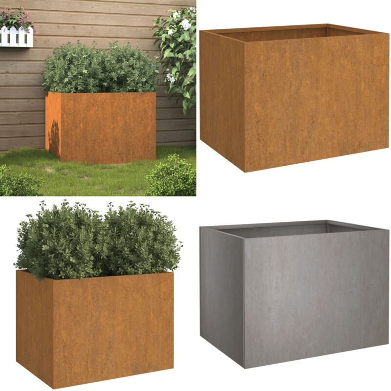 Vidaxl - Jardinière 62x47x46 cm acier corten - Jardinier - Pot De Fleurs Extérieur - Acier Corten - Bac à Fleurs - Déco Jardin - Home & Living