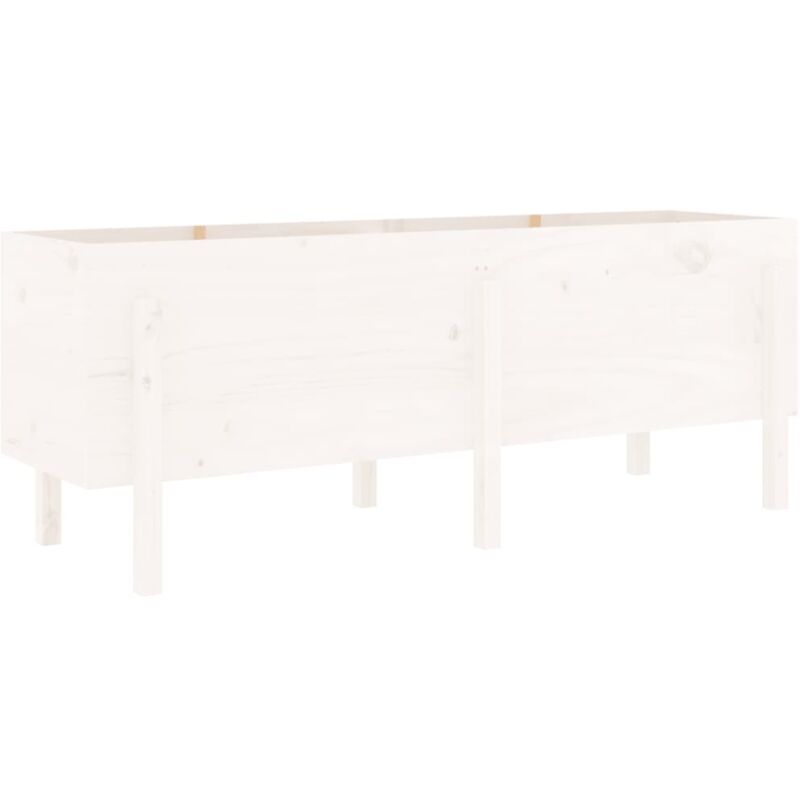 Vidaxl - Lit surélevé de jardin blanc 160x50x57 cm bois de pin massif