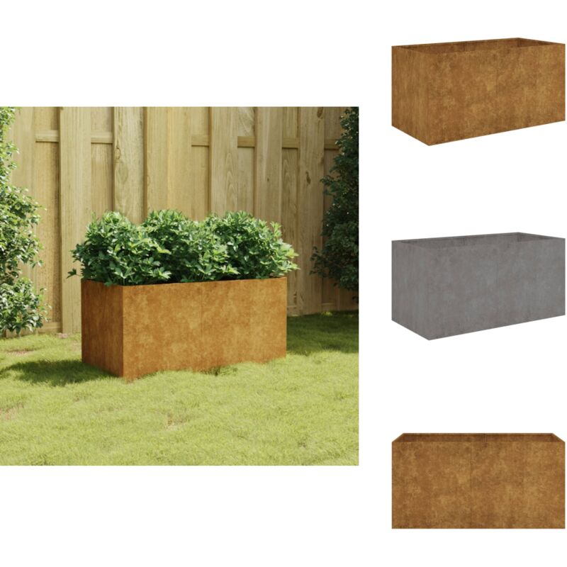 Vidaxl - Jardinière 80x40x40 cm acier corten - Jardinier - Bac à Fleurs - Fleurissement Extérieur - Pot Plante - Acier Corten