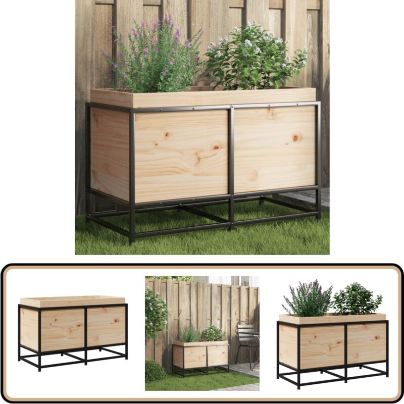 Vidaxl - Jardinière 80x40x50 cm bois de pin massif - Jardinieredécoratif - Jardinière Extérieure - Pot De Fleurs Extérieur - Bac à Fleurs - Bois De