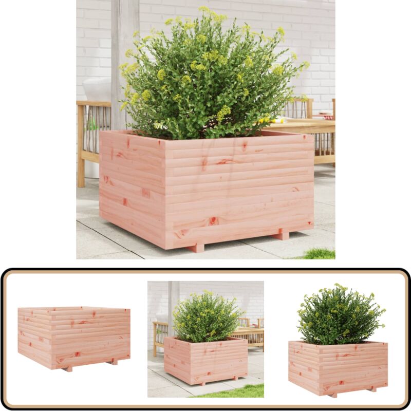 Jardinière 80x80x49,5 cm bois massif de douglas - Jardiniered'extérieure - Jardinière Bois - Pot De Fleurs Extérieur - Jardinière Murale - Jardinière