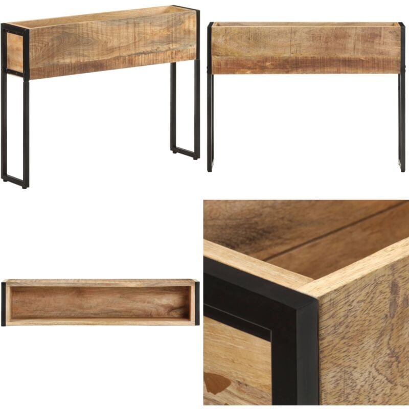 Vidaxl - Jardinière 90x20x68 cm Bois de manguier brut - Jardin - Jardinière - Pot De Fleurs - Extérieur - Bois - Home & Living