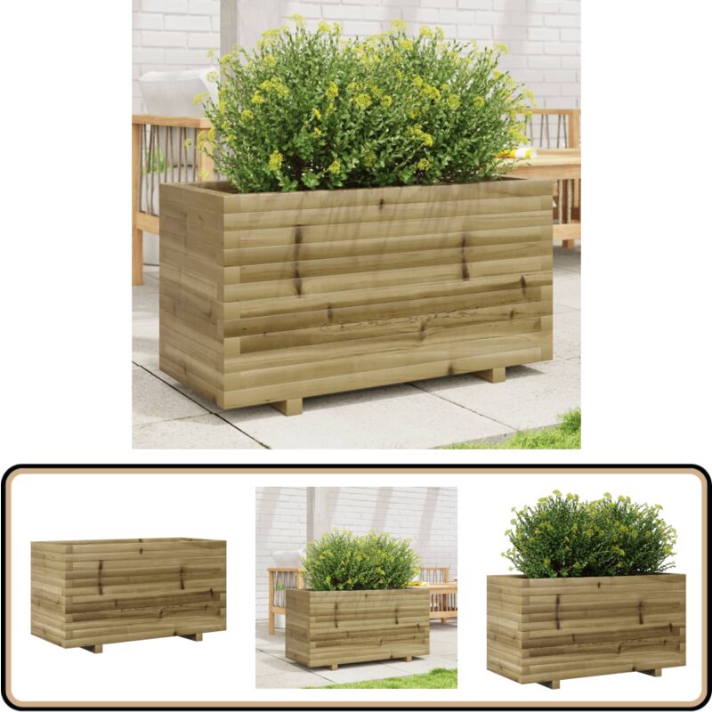 Vidaxl - Jardinière 90x40x49,5 cm bois de pin imprégné - Jardinier - Pot De Fleurs - Bac à Plantation - Extérieur - Terrasse
