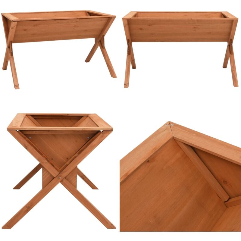 Vidaxl - Jardinière 90x55x56 cm Bois de sapin - Jardinier - Plante - Décoration Extérieur - Rangement Plantes - Bois Naturel - Home & Living