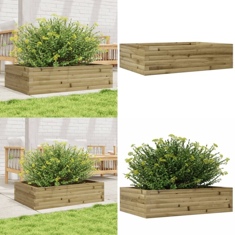 Vidaxl - Jardinière 90x60x23 cm bois de pin imprégné - Jardinier - Pot De Fleurs - Bac à Plantation - Extérieur - Terrasse - Home & Living