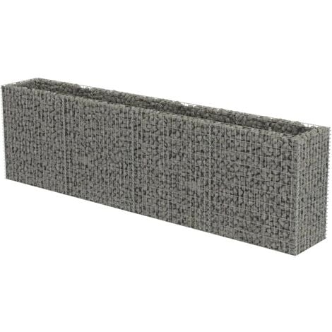 Jardinière à gabion Acier galvanisé 360 x 50 x 100 cm