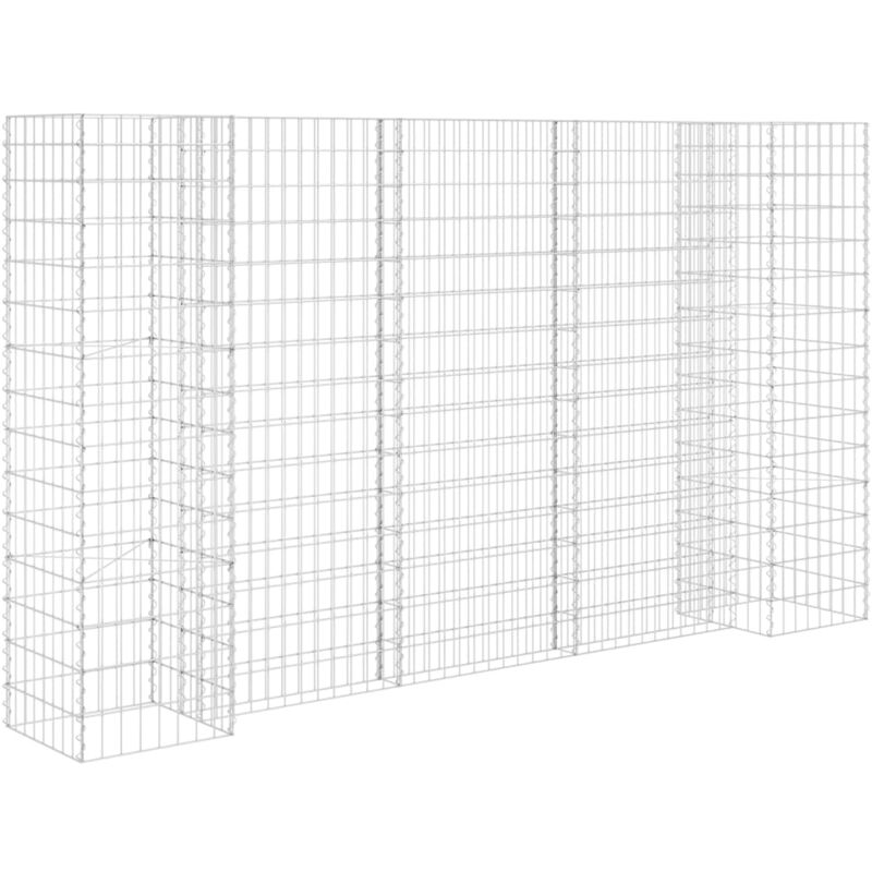 Vidaxl - Jardinière à gabion en h Fil d'acier 260x40x150 cm