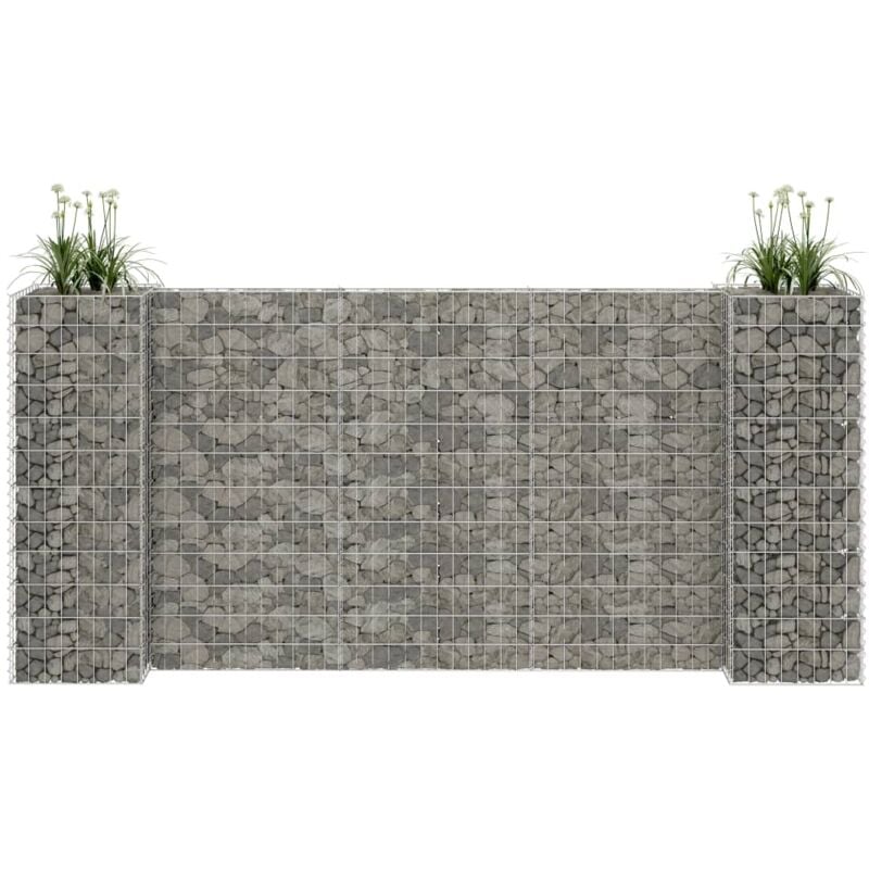 Vidaxl - Jardinière à gabion en h Fil d'acier 260x40x120 cm