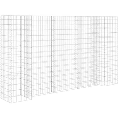 vidaXL Jardinière à Gabion en H Fil d'Acier Parterre Surélevé Multi-taille