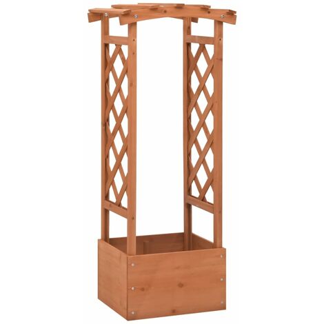 Jardinière à treillis avec arche 49x39x117 cm Bois de sapin