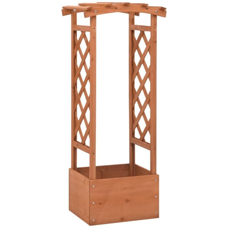 Vidaxl - Jardinière à treillis avec arche 49x39x117 cm Bois de sapin