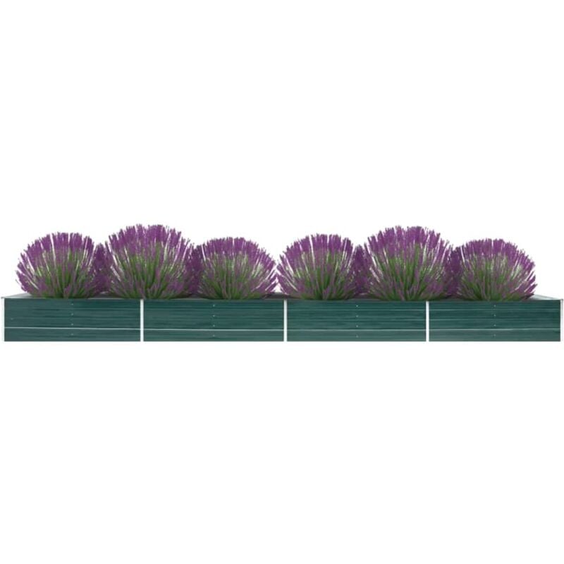 Vidaxl - Lit surélevé de jardin Acier galvanisé 600x80x45 cm Vert