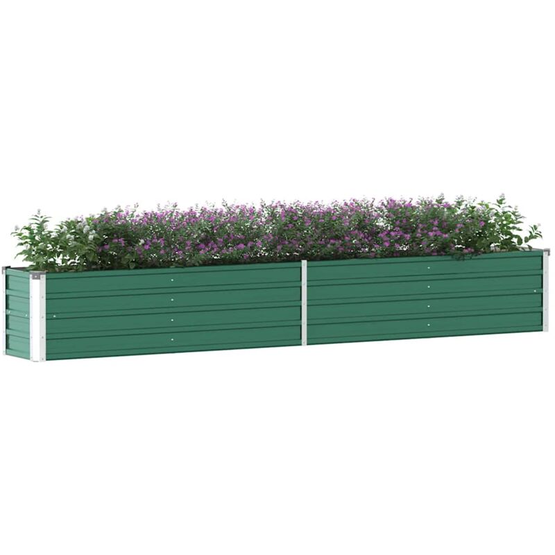 Vidaxl - Lit surélevé de jardin Acier galvanisé 320x40x45 cm Vert