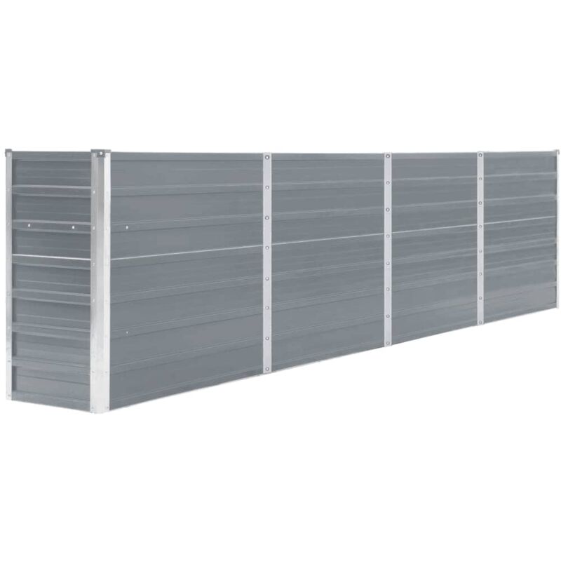 Vidaxl - Jardinière 320x40x77 cm Acier galvanisé Gris