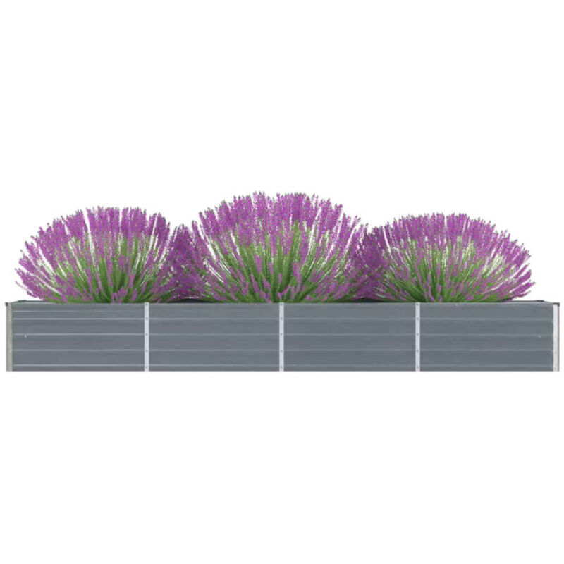 Vidaxl - Lit surélevé de jardin Acier galvanisé 320x40x45 cm Gris