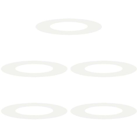 Jardinière  adapté pour anneaux d'arbre plats 5 pcs Blanc Ø40 / 70 cm Acier
