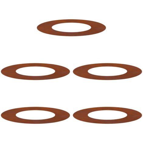 Jardinière  adapté pour anneaux d'arbre plats 5 pcs Marron Ø40 / 70 cm