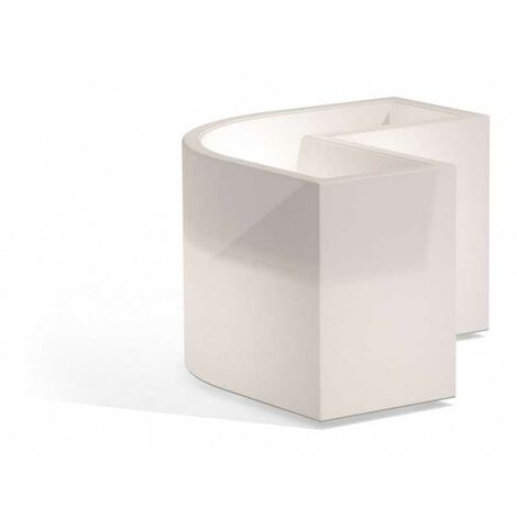 Jardinière Angulaire Pot De Fleurs Led Multicolore Avec Câble Polymère Monacis - Cm 160X35X50 H
