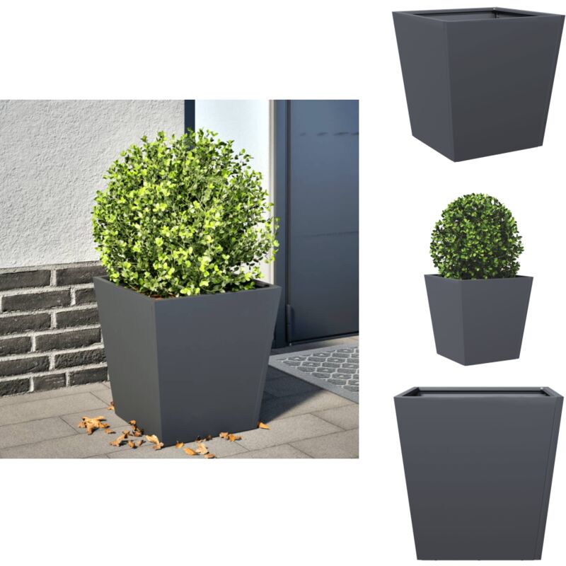Vidaxl - Jardinière anthracite 40x40x40 cm acier - Jardinière - Jardinières - Jardinière D'extérieur - Jardinière De Patio