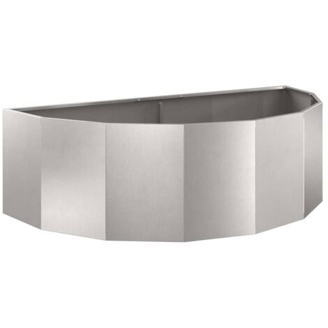 Jardinière Argent 120 x 60 x 35 cm Acier inoxydable CFW176984