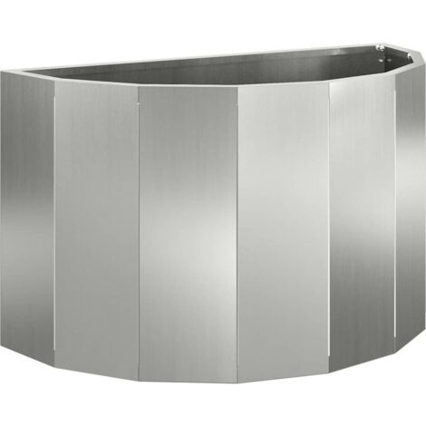 Jardinière Argent 60 x 30 x 35 cm Acier galvanisé CFW554486