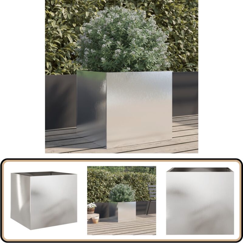 Vidaxl - Jardinière argenté 42x40x39 cm acier inoxydable - Jardin - Pots De Fleurs - Jardinière Extérieure - Déco Jardin - Acier Inoxydable