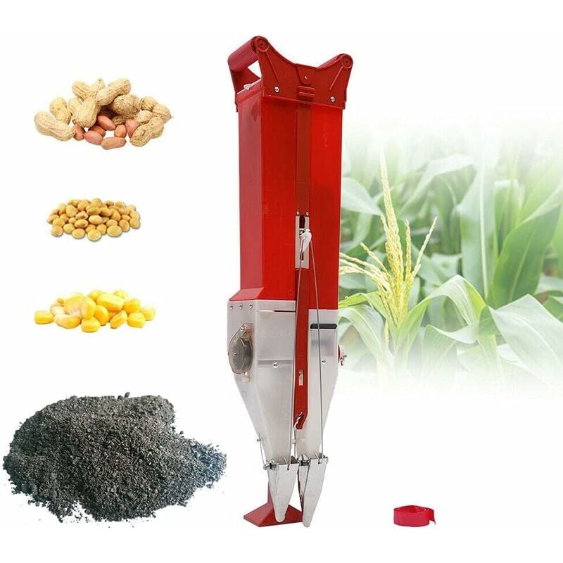 Jardinière Automatique, semoir de précision en métal de Jardin Tenu dans la Main, jardinière réglable manuellement, capacité de 1,1 kg de la boîte à