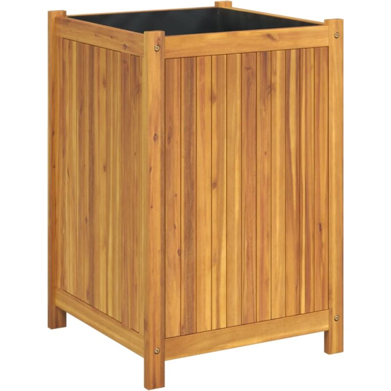 Vidaxl - Jardinière avec doublure 50x50x75 cm bois massif d'acacia