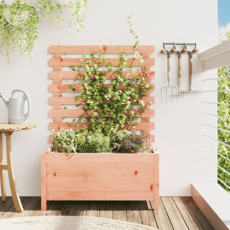Jardinière avec support 79x39,5x114 cm bois massif douglas vidaXL