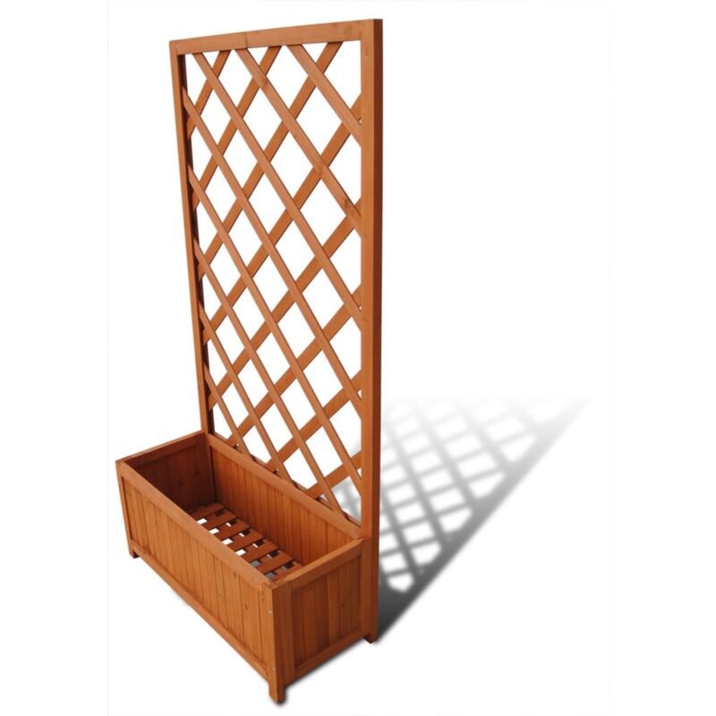 Jardinière en treillis 70 x 30 x 135 cm vidaXL - Marron