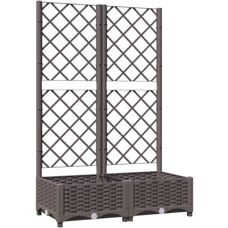 Vidaxl - Jardinière avec treillis Marron 80x40x121,5 cm pp