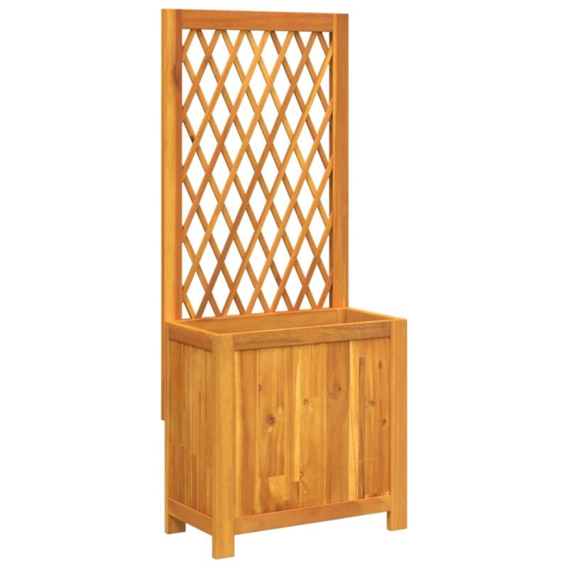 Vidaxl - Jardinière avec treillis 55x29,5x132 cm bois massif d'acacia