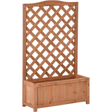 Jardinière avec treillis TERRY bois de sapin