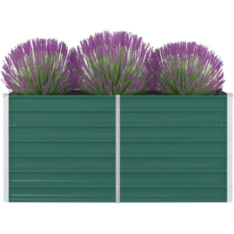 Jardinière Bac A Fleur  160 x 80 x 77 cm Acier galvanisé Vert 63201