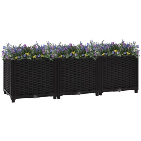 Jardinière Bac A Fleur Lit surélevé 120x40x38 cm Polypropylène 94786
