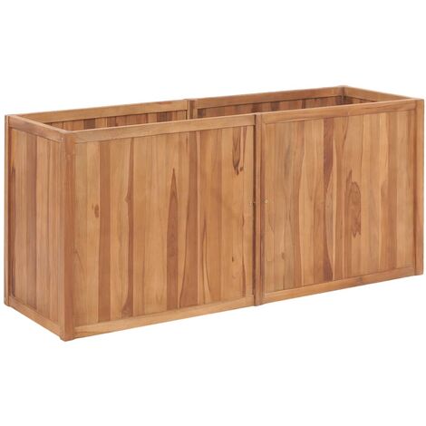 Jardinière Bac A Fleur  Lit surélevé de jardin 150x50x70 cm Bois de teck solide 48905
